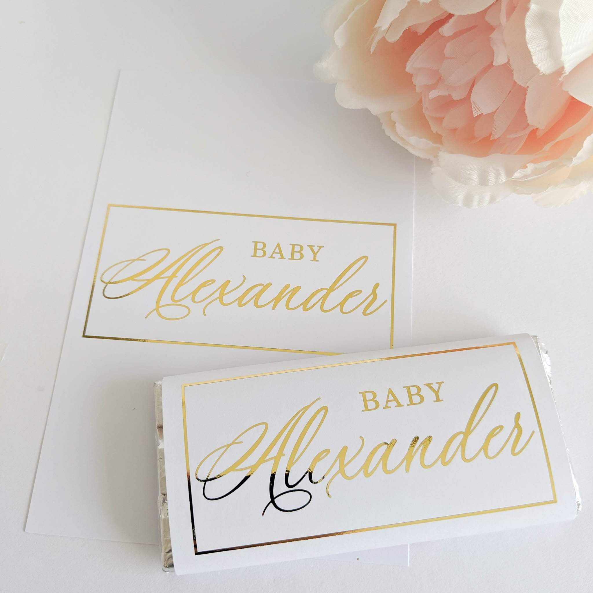 Baby Shower Chocolate Wrappers, Set of 10 – E&L Designs | Custom Foil ...