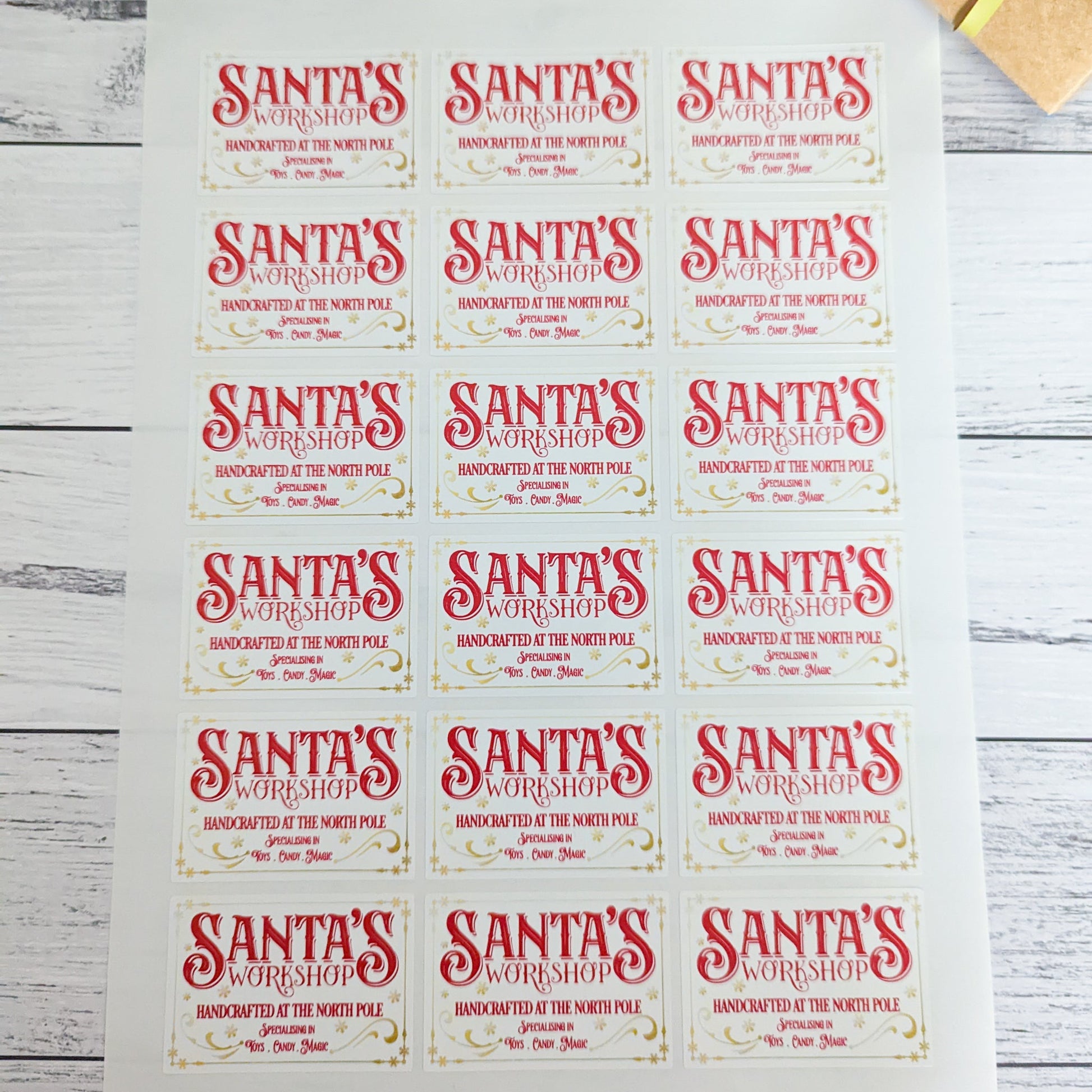 E&L Designs Santa's Workshop Stickers, Printed